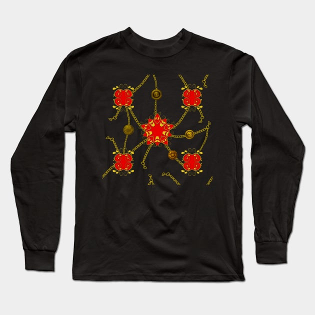 Golden chains and jewelry Long Sleeve T-Shirt by ilhnklv